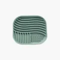 Tapis en silicone pour animaux de compagnie, gamelle anti-glouton pour chien et chat. - Style Carré / Vert