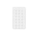 White double-sided silicone phone suction cup pad anti-slip mat for mobile phone mount - 28 Particles / White