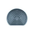 Tapis anti-glouton pour animal en silicone bleu, gamelle chat et chien variante - Style Labyrinthe Demi-Cercle / Bleu