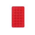Double sided silicone suction cup mat, anti-slip phone mount pad, red flexible suction pad. - 28 Particles / Red