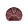 Tapis de léchage lent en silicone pour animaux, gamelle anti-glouton labyrinthe pour chat et chien. - Style Labyrinthe Demi-Cercle / Rose