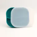 Assiette repas bebe en silicone avec couvercle, bol compartimente pour tout-petit - Avec Couvercle / Vert Foncé