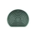 Tapis Anti-Glouton Silicone Animal De Compagnie Vert Sauge Gamelle Chien Chat Lèche Tapis - Style Labyrinthe Demi-Cercle / Vert