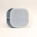 Assiette compartimentee bebe en silicone avec couvercle, bol d entrainement vaisselle - Avec Couvercle / Bleu clair