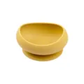 Yellow silicone baby suction bowl for toddler feeding, non slip training tableware item. - Rectangular Suction Bowl Yellow