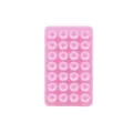 Double-sided silicone suction cup phone mat anti-slip pink pad for mobile daily use - 28 Particles / Pink