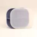 Assiette compartimentée en silicone pour bébé avec couvercle, vaisselle d'alimentation. - Avec Couvercle / Bleu foncé