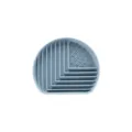 Tapis anti-glouton en silicone pour animaux bleu demi-circulaire tapis de gamelle chat - Style Angle Droit Demi-Cercle / Bleu