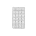 Double-sided silicone suction cup pad non-slip anti-drop phone holder mat grid accessory. - 28 Particles / Clear