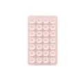 Double-sided silicone suction cup pad, pink anti-slip phone mat with multiple cups. - 28 Particles / Light Pink