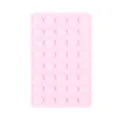 Pink double-sided silicone suction phone mat, anti-slip pad with 40 cups for daily use. - 40 Particles / Light Pink
