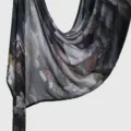 Women's abstract print lightweight cotton linen long scarf stylish versatile shawl wrap - YW557-3#