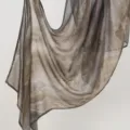 Women digital printed cotton linen long scarf elegant marble pattern lightweight shawl wraps - YW600-1#