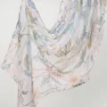 Lightweight floral print women's long scarf elegant shawl versatile summer sun protection - YW589-1#
