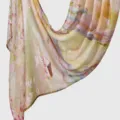 Elegant digital printed women scarf shawl lightweight breathable watercolor design - YW595-2#