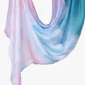 Gradient watercolor print women scarf, lightweight soft long shawl for daily wear. - YW615-1#