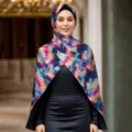 Fashion digital printed chiffon hijab and shawl variant, soft breathable colorful abstract style. - YW357