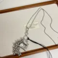 Metal bag pendant grape cluster long sweater chain necklace, niche design fashion jewelry. - Silver Bag Necklace Style (Z-4531)