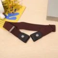 Cinturón elastico invisible para mujer, correa de talle ajustable stretch detalle. - Café