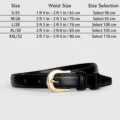 Ceinture femme en cuir noir avec boucle ardillon dorée style casual élégante pour vos jeans - Noir / 105