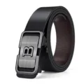Cintura da uomo in pelle con fibbia automatica ed elegante fibbia metallica lettera B - 105cm / Senza Scatola Regalo / Canna di Fucile Stile 2