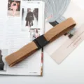Ceinture élastique en toile pour vêtements décontractés avec boucle robuste et matière souple - Beige