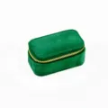 Petite boîte à bijoux de voyage en velours vert étui de rangement pour bagues portable - Vert