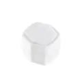 Scatola per anelli esagonale in velluto bianco custodia portaoggetti per gioielli minimal - Bianco