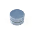 Blaues Samt rund Schmuck Aufbewahrung Box reisen Ring Ohrring Halskette Organizer Etui - Hellblau