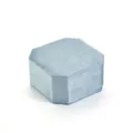 Boite a bijoux hexagonale en velours bleu clair pour bague collier emballage cadeau - Bleu clair