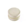 Beige Samt runde Schmuckschatulle tragbare Reise Ring Ohrring Halskette Aufbewahrung Box - Beige