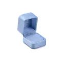 Boîte à bague en velours bleu clair, mini carré pour fiançailles et boîte de rangement bijoux. - Style bague unique / Bleu clair