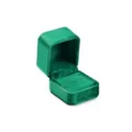 Boîte à bague en velours vert double fente fiançailles luxe bijoux cadeau emballage coffret - Style bague unique / Vert