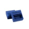 Königblaue Samt quadratische Ring Schachtel Schmuck Aufbewahrung Box für Ohrringe Geschenk. - Dunkelblau