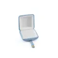 Light blue velvet ring box with snap button, elegant storage case for proposal or jewelry display. - S271-1 Single Ring Box / Light Blue