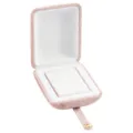 Pink velvet jewelry box ring storage case velvet display box for rings earrings gifts - S268-1 Triple Ring Box / Pink