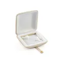 Beige velvet jewelry box, elegant champagne ring earring storage box with snap closure. - S269 Arc Bracelet Box / Beige