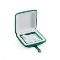 Green velvet jewelry box ring display holder elegant gift storage case for earrings ring. - S269 Arc Bracelet Box / Dark Green