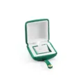 Green velvet jewelry box ring display case in dark green with white interior velvet - S269-1 Necklace Box / Green