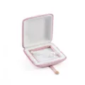 Pink velvet jewelry box for rings earrings display and storage gift packaging container elegance - S269 Arc Bracelet Box / Pink
