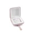 Pink velvet ring box, elegant jewelry storage case for proposal, wedding, engagement, and gift. - S269-1 Necklace Box / Pink