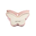Boîte à bijoux papillon en velours rose mignon bague collier boîte de rangement chic - Rose