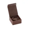 Boîte à bracelet en cuir PU marron, coffret de rangement pour bijoux avec coussin en velours. - Marron
