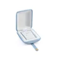 Boîte à bijoux en velours bleu clair, étui de rangement portable pour bagues et boucles d'oreilles. - 75*90*36mm / Bleu clair