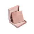 Pink velvet necklace display box square jewelry packaging gift box for pendant display. - Square Flip Top Necklace Box (G86) / Pink