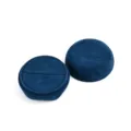 Dunkelblaue Samt Ringbox runde tragbare Mini Antrag Schmuck Aufbewahrung Schachtel - Ringboxen mit Pentagramm-Basis / Blau
