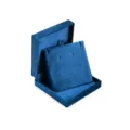 Scatola espositore per collane quadrata in velluto blu, confezione gioielli di alta qualità. - Blu scuro