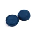 Boîte à bague ronde en velours bleu foncé mini étui de rangement bijoux emballage cadeau - Boîte à Bagues Ronde / Bleu foncé