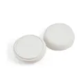 Boîte à bague en velours blanc mini étui de rangement de bijoux portable pour mariage cadeau. - Boîte à Bagues Ronde / Blanc