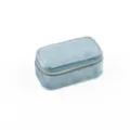 Boîte à bijoux portable en velours pour boucles d'oreilles variante de couleur bleu clair - Bleu clair